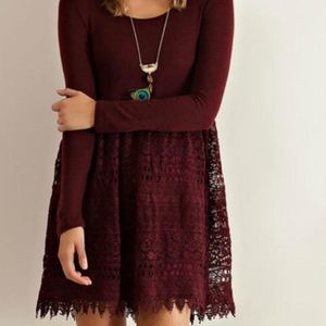 Entro Maroon Lace tunic/dress